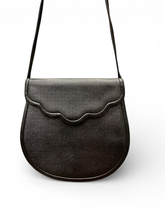 Yves Saint Laurent Handbags - Vintage Yves Saint Laurent Black Scalloped Flap Crossbody Bag